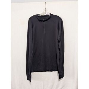 Men's Fabletics Training Day Black 1/4 Zip Pullover Size Large